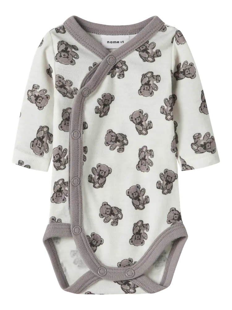 Name It Willu Uld Langærmet Body - Snow White - 40