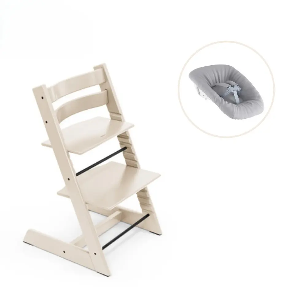 product-Højstol bøg inkl. newborn sæt - Vanilla White