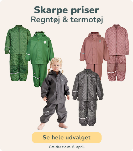 Skarpe priser på regntøj, termotøj og gummistøvler fra CeLaVi