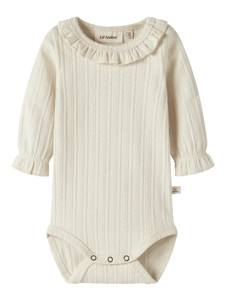 Lil' Atelier Onela Langærmet Slim Body - Turtledove - 80