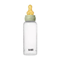 BIBS Bottle - Sutteflaskesæt - Plastik - Latex/Medium Flow/Rund - 270 ml. - Sage