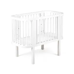 Sebra Bedside Crib - Classic White