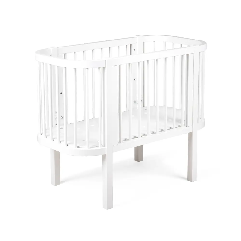 Sebra Bedside Crib - Classic White