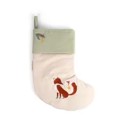 Broderet jule sok - Wonderful Winter - Ræv