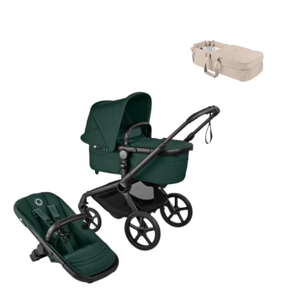 Bugaboo Fox 5 Renew Kombivogn med babynest - Fern Green/Taupe