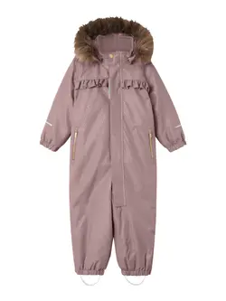 Name It Flyverdragt - NmfSnow10 - Woodrose m. Guldprikker/Flæser