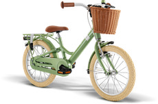 Youke Classic 16,Alu legecykel med kurv retro grøn
