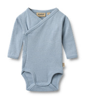 Pil Langærmet Wrap Body - Faded Blue Stripe
