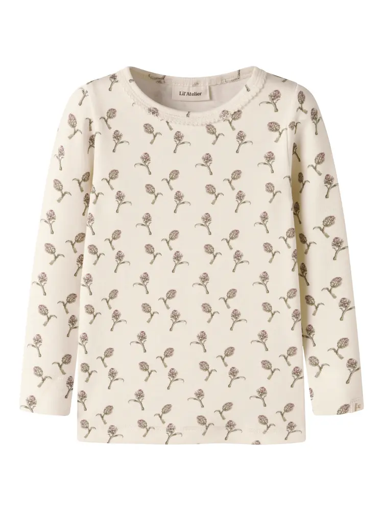 Lil' Atelier Gayo Sig Bluse - Turtledove - 122/128