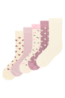 MiniPop Mabelle Bamboo Strømper 5-Pak - Pale Pink
