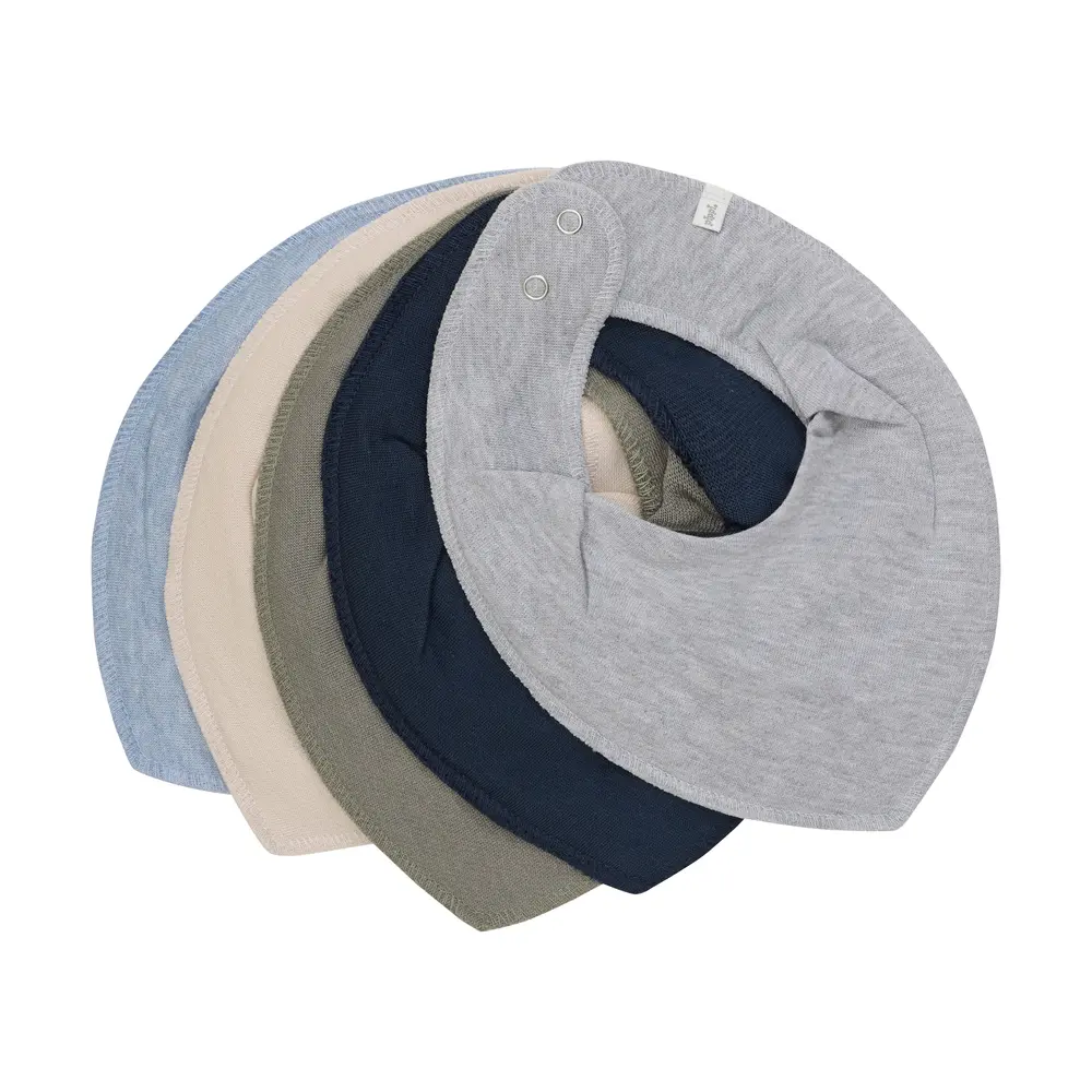 product-Bandana Bib 5-pak - Blue Fog - ONESIZE