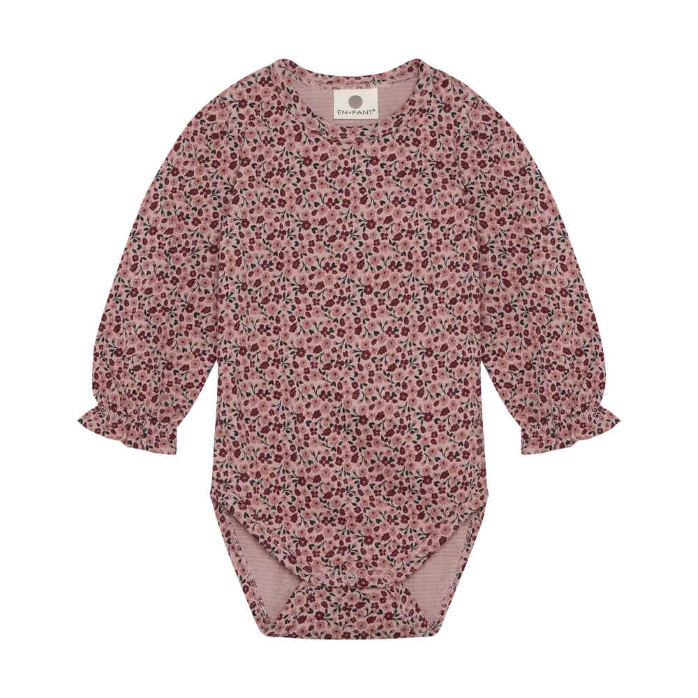 En Fant Langærmet Body - Adobe Rose - 68