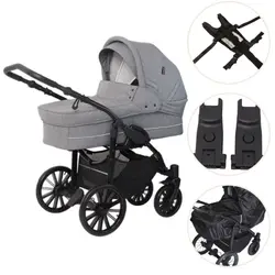 Nordic Lux inkl. regnslag og kopholder - Grey melange