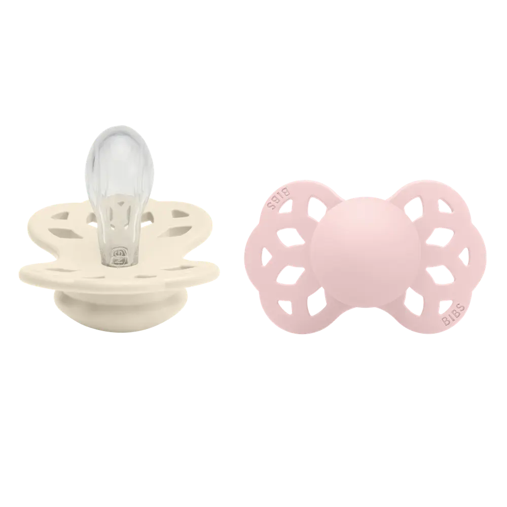 product-Infinity 2 pk Silicone Symmetrical str 1 Ivory/Blossom