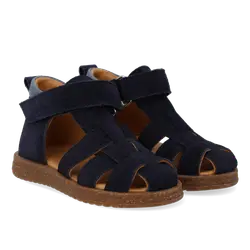 Angulus Sandal Navy/blue Fog Med Velcro Og Lukket Tå - Str. 23