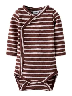 Kattie Langærmet Wrap Body - Bleached Mauve - 56