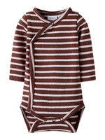 Kattie Langærmet Wrap Body - Bleached Mauve