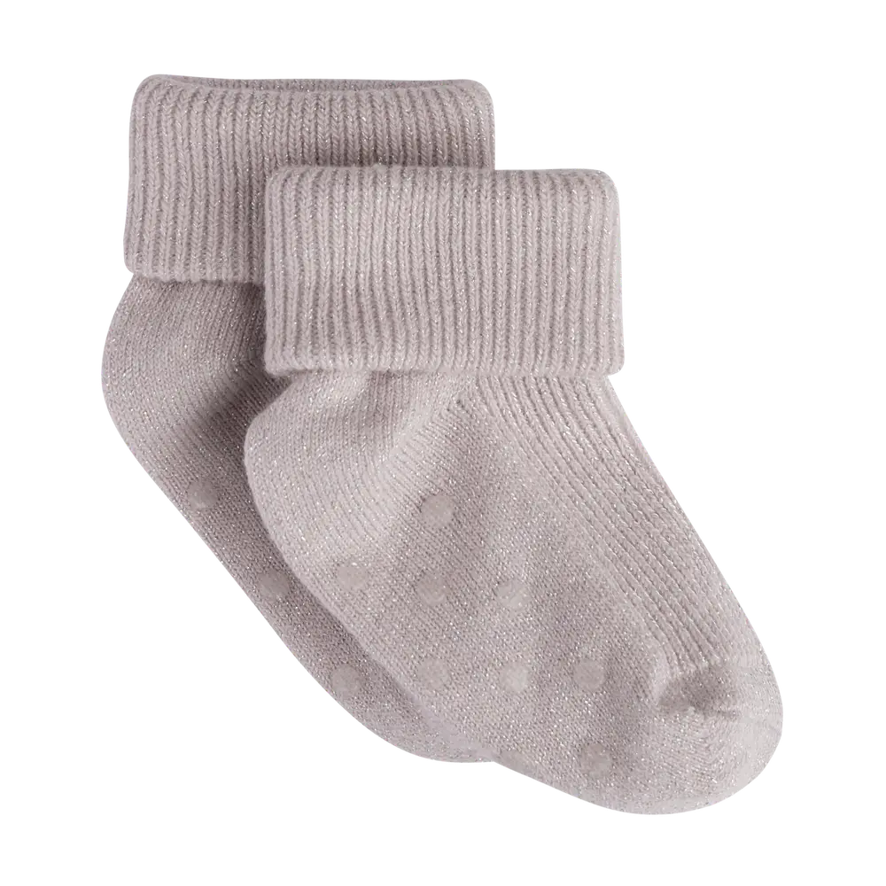 BeKids Glimmer Rib Strømpe m. ABS - Shell - 19\22