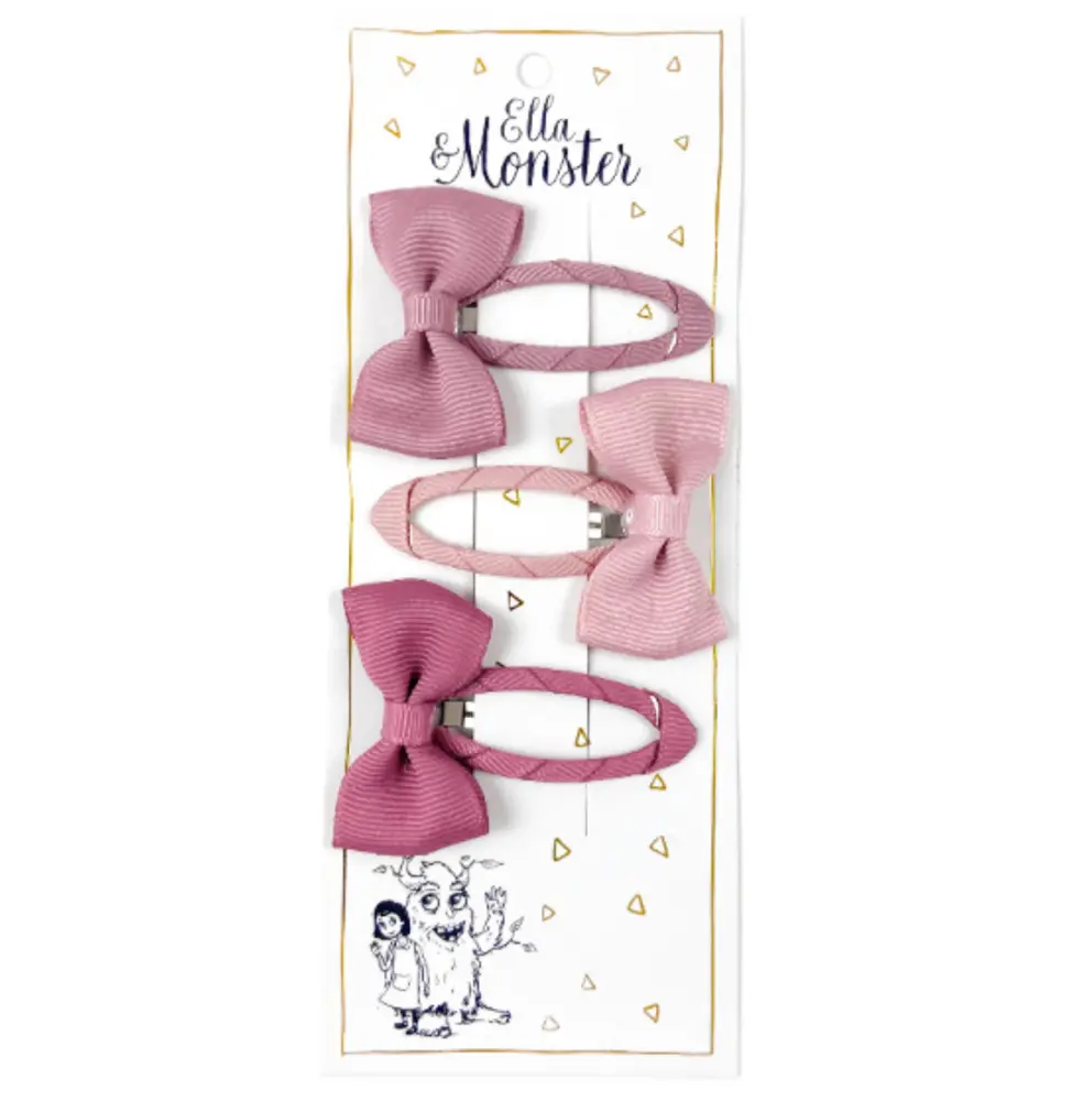 Hårclips Dusty Rose Bow