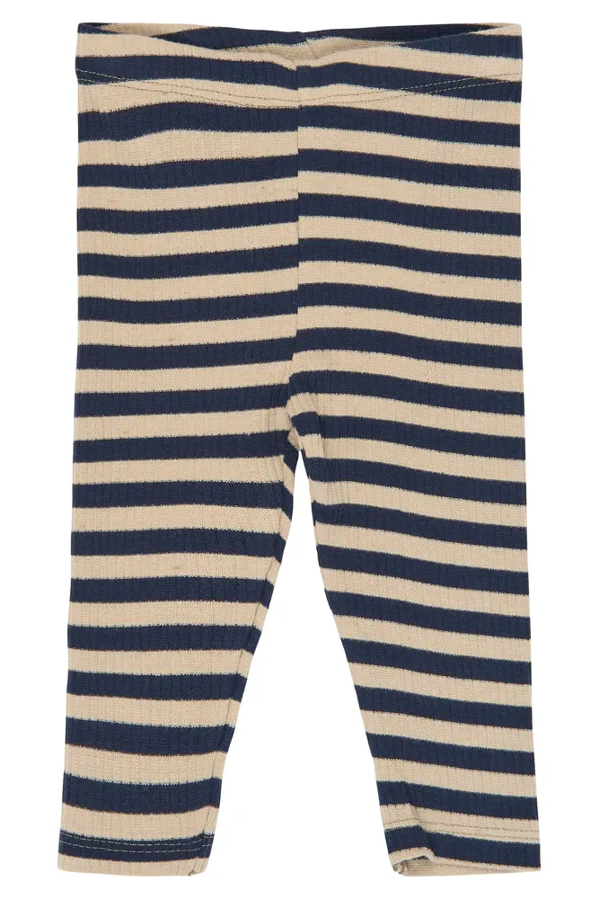 The New Siblings Fro Rib Leggings - Navy Blazer Striped - 68