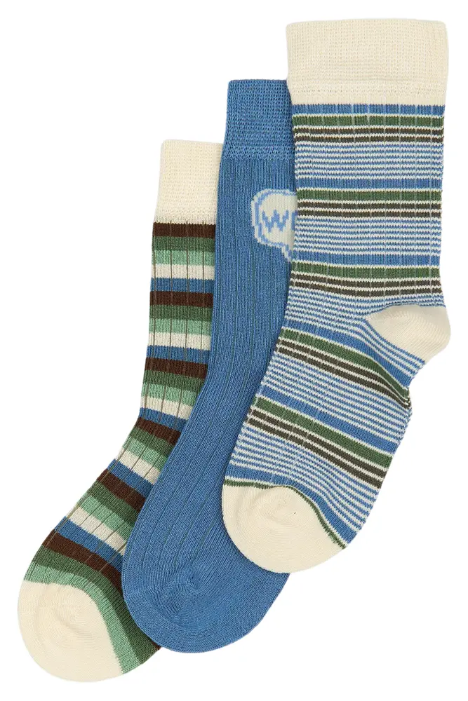 product-Bamboo strømper 3 pak - BLUE MIX - 23/26