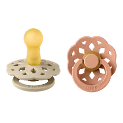 BIBS Boheme Latex Size 2 Vanilla/Peach 2 PACK