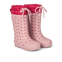 Termo Gummistøvle m. Uldfoer - Rose Heart - 24