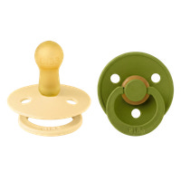 BIBS Sut 2 pk Latex Str 2 - PaleButter Wasabi