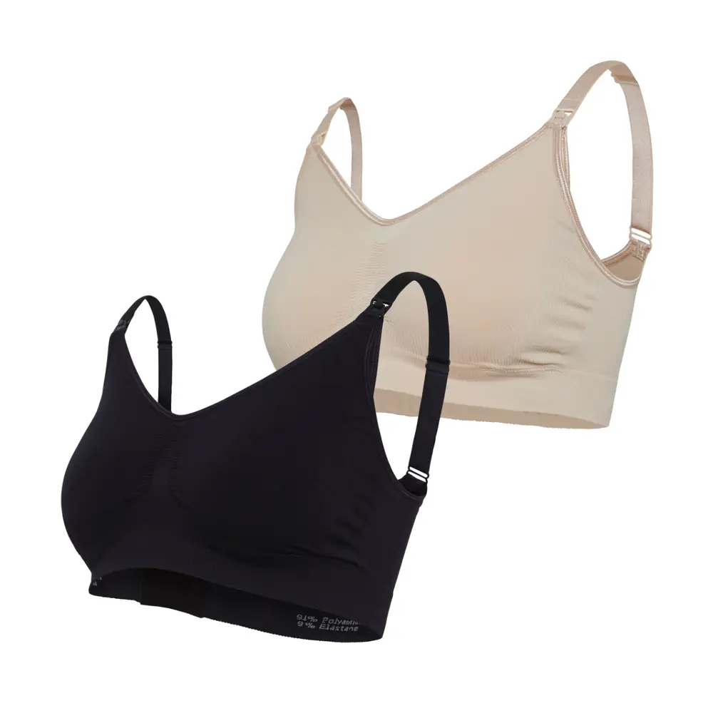 product-Original graviditets og amme-bh 2-pak - Beige+sort - L