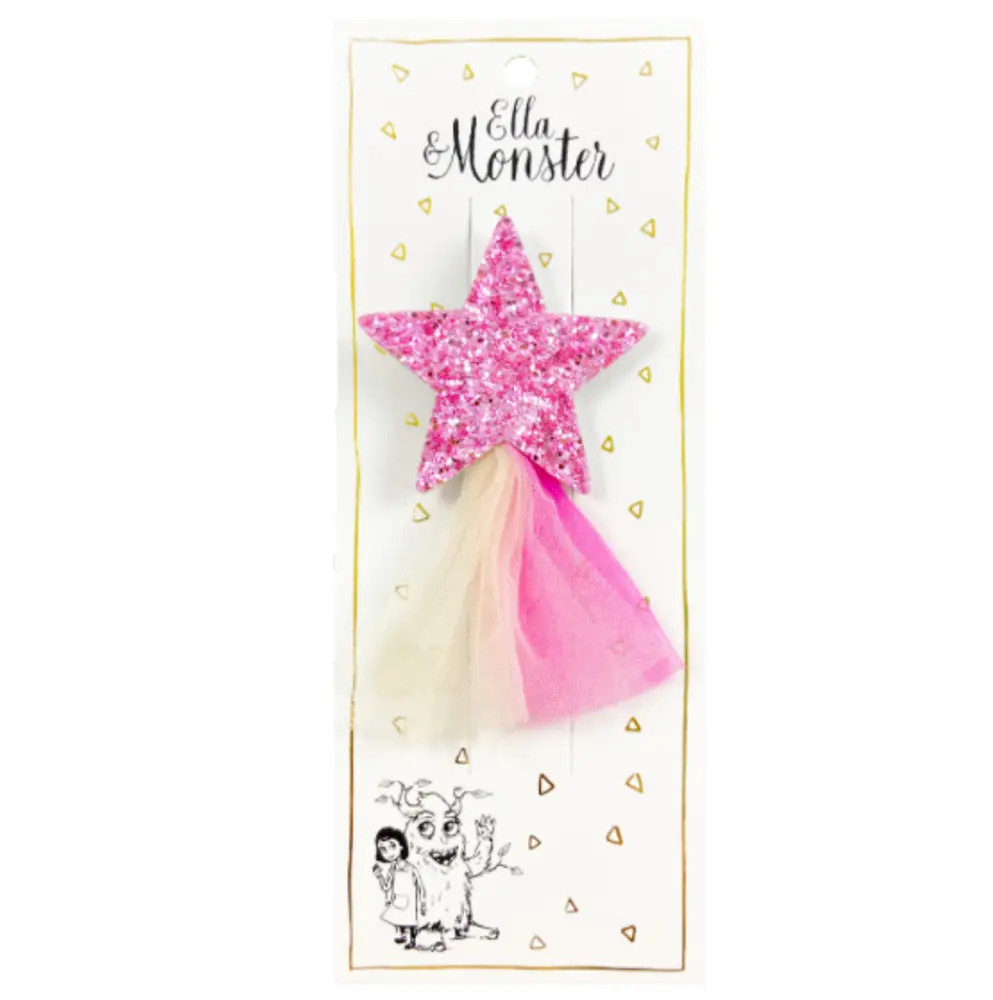 Hårclips Princess Star Pink