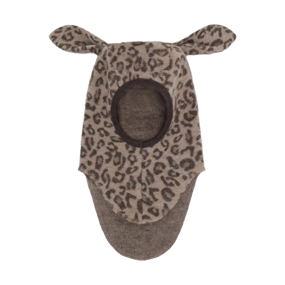 Huttelihut Elefanthue - Uldfleece - 1-lags - Camel Melange m. Ør