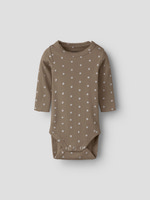 Name It Lona Langærmet Body - Taupe Gray