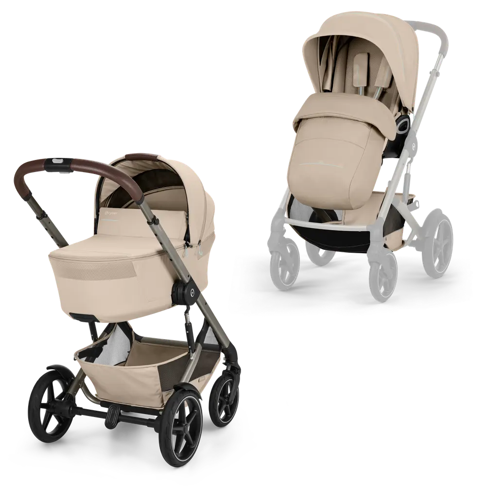 Cybex Klapvogn/Barnevogn - Talos S Lux - 2-i-1 - Almond Beige