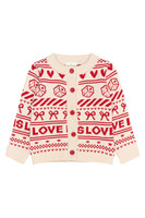 Regina Jacquard Cardigan - GARDENIA