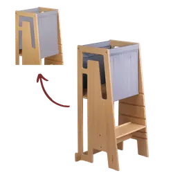 Tekstil til læringstårn - grå