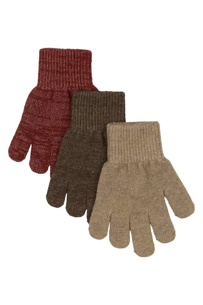 product-Magic handsker 3 pak med lurex - Doeskin - 1-3 ÅR