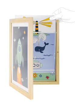 Billedramme til tegninger - A4 -  Wood