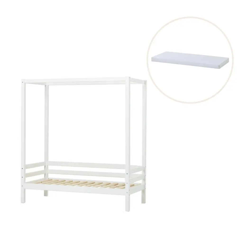 ECO Dream Himmelseng med madras 70x160 cm. - hvid