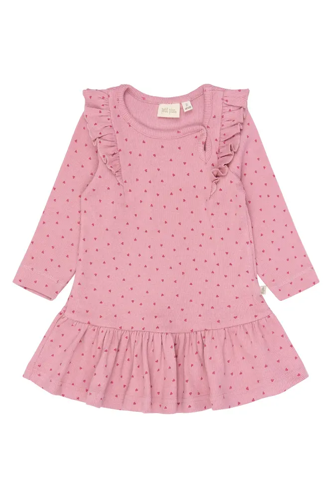 Petit Piao Sonja Kjole - Rose Elegance Heart  - 74 CM