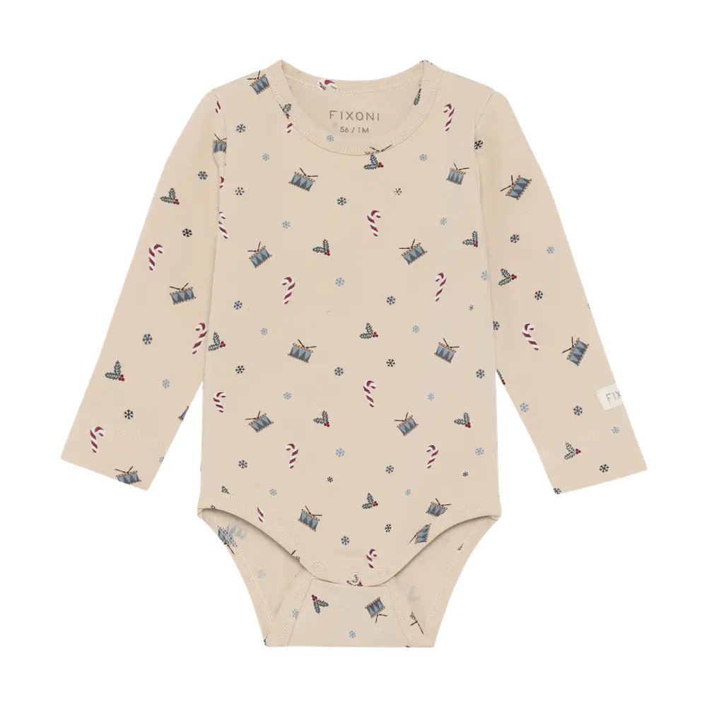 Fixoni Langærmet Body - Dusty Blue - 74