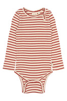 Sky Langærmet Body - Cinnabar Striped