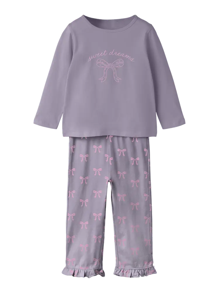 Name It Raniq Nattøjs Sæt - Lavender Gray