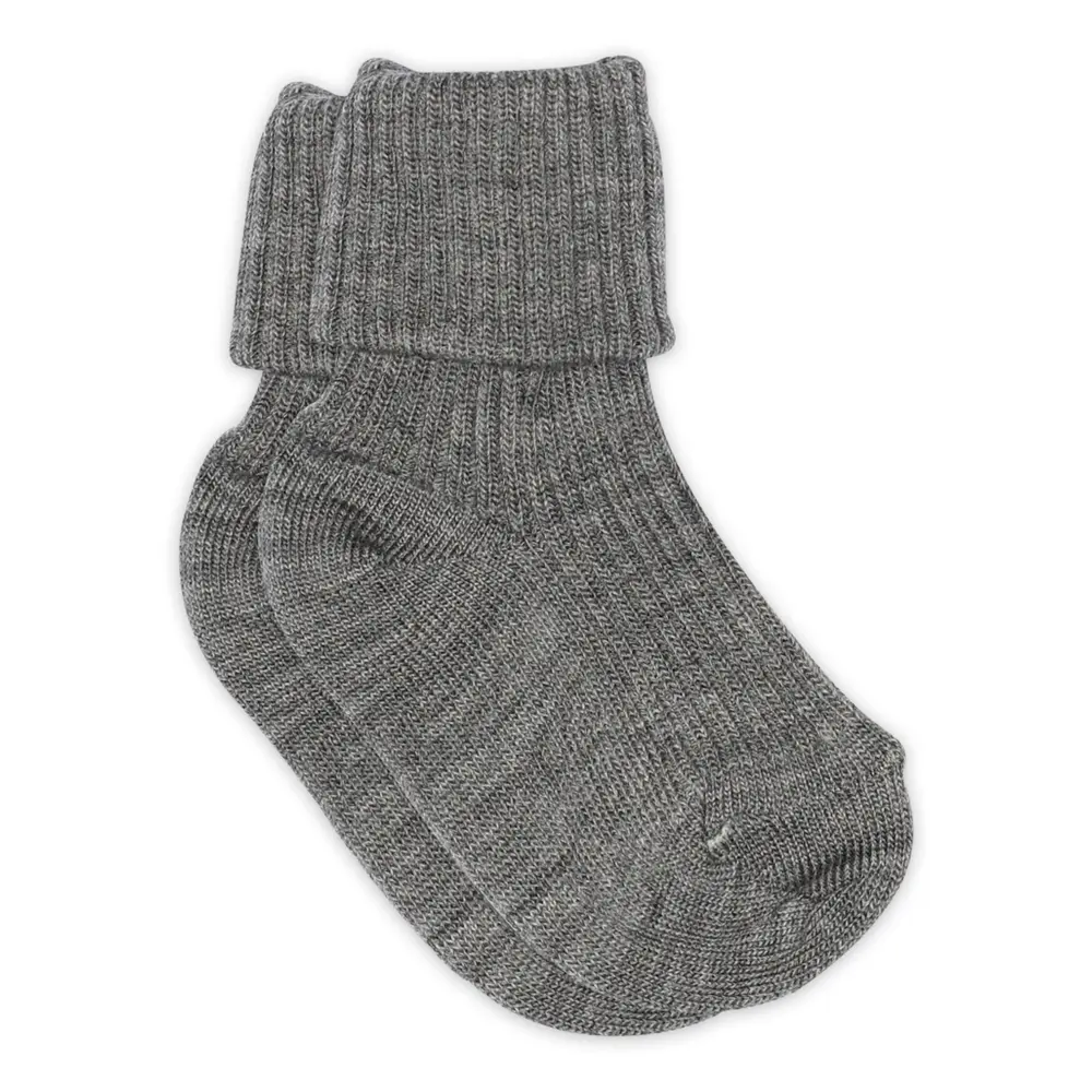 Hilde baby strømper - Grey Melange - 15/16