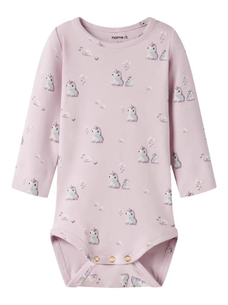Name It Odele Langærmet Slim Body - Light Lilac - 74