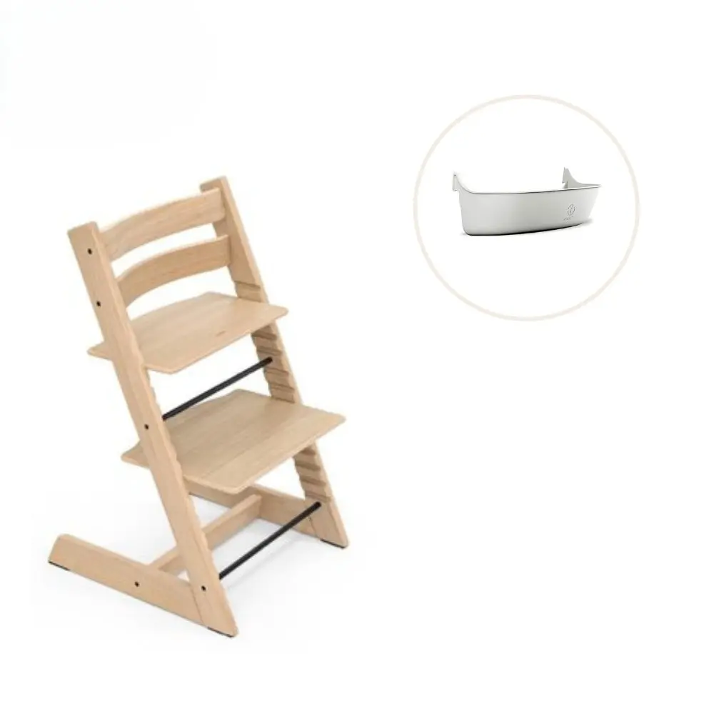 product-Højstol inkl. storage opbevaring - eg natur