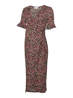 Patrizia tess midi kjole - BLACK - XL