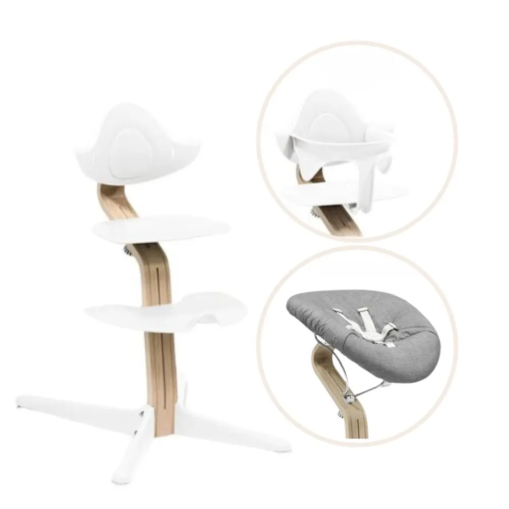 product-Nomi bundle - Højstol, Newborn sæt og babysæt - hvid/natur