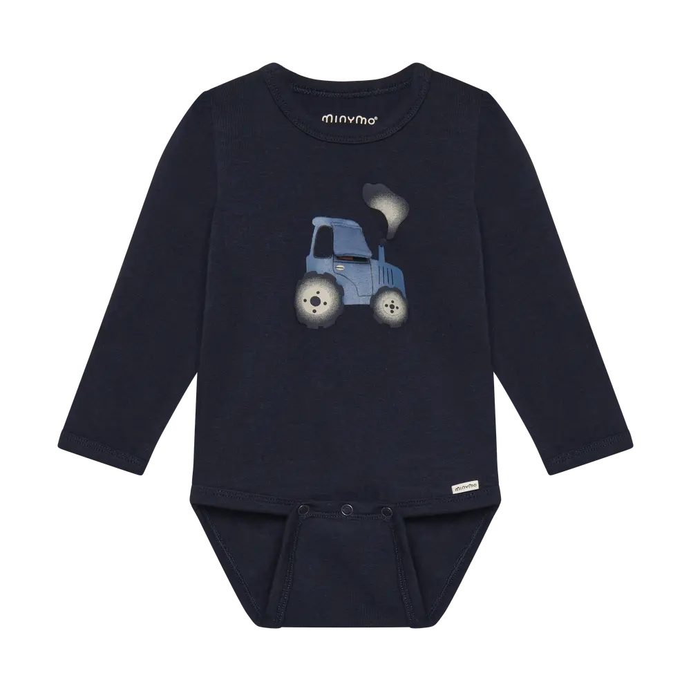 Minymo Langærmet Body - Dark Sapphire - 92