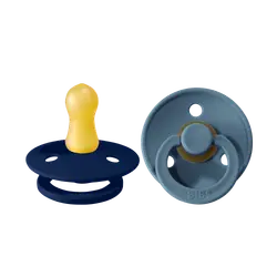 BIBS Colour Sutter - Str. 1 - 2-pak - Rund - Deep Space/Petrol