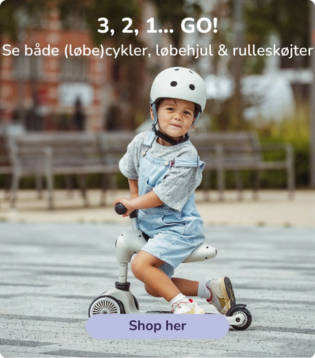 Se vores store udvalg af (løbe)cykler, løbehjul og rulleskøjter